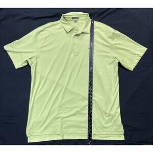 Peter Millar Summer Comfort XXL Green Short Sleeve 1/4 Button